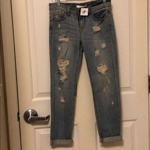 Relaxed Skinny Crop Jeans